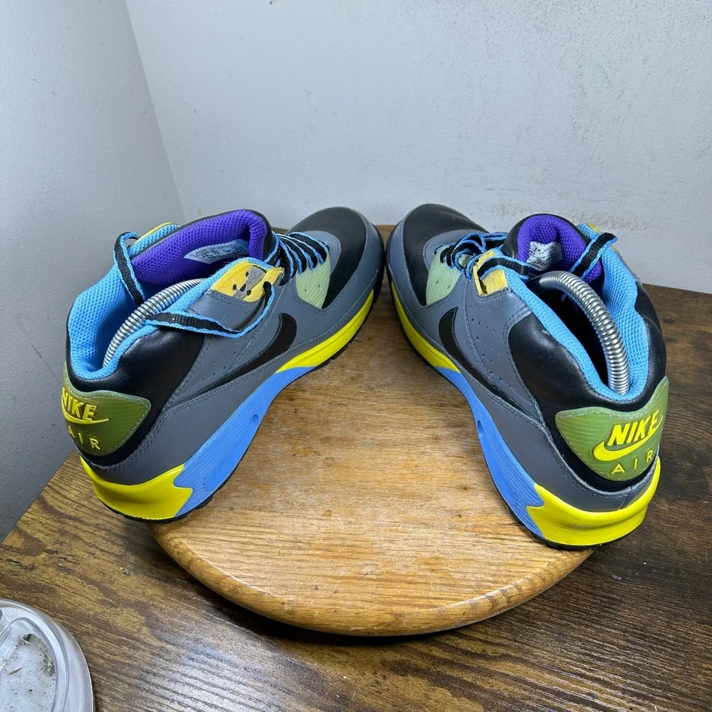 Nike Air Max 90 Sneaker Boot Mens 8.5 Grey Blue Yellow 316339-001 2007